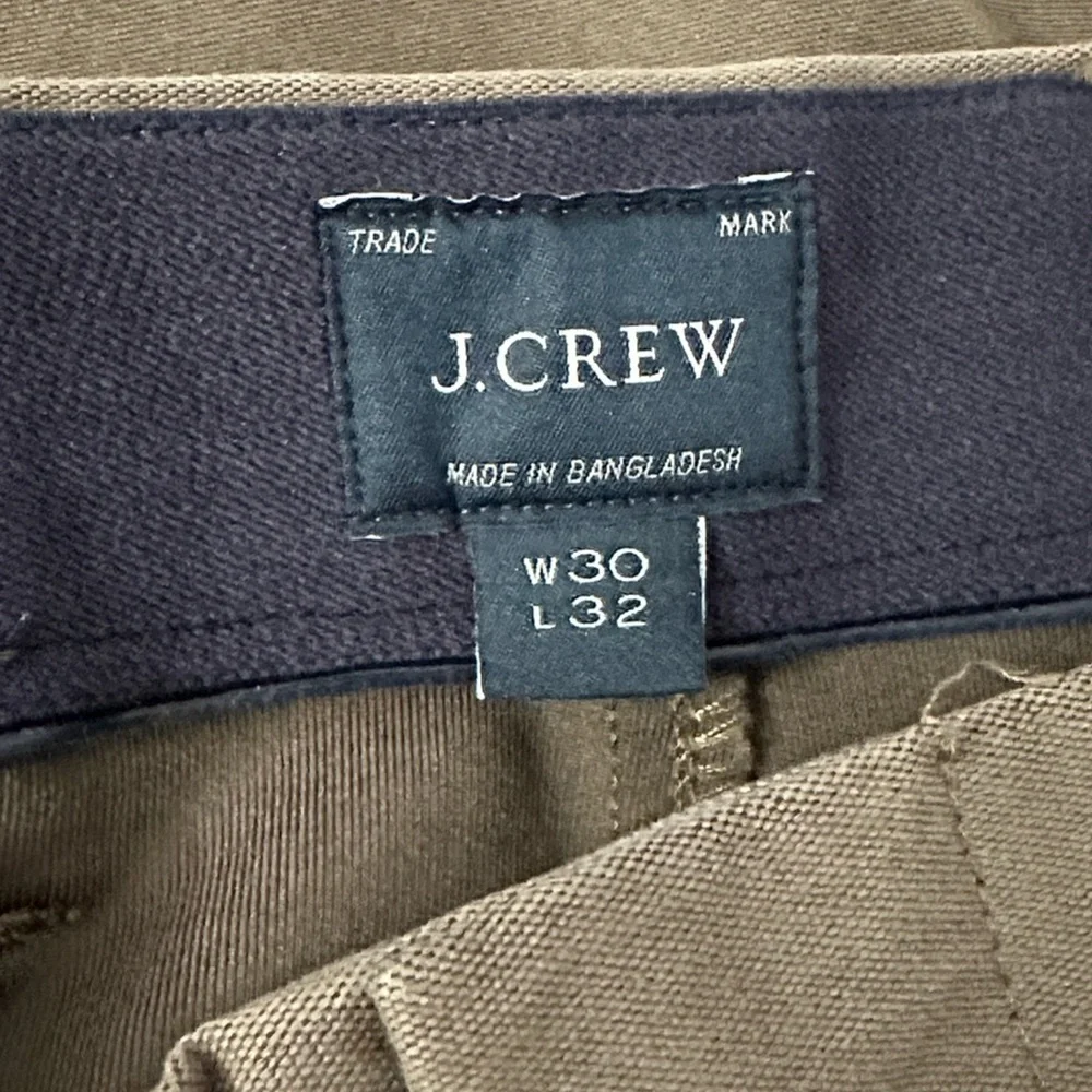 J. Crew Men's 770 Straight Stretch Chino Pant Flat Front Taupe Brown Size 30x32